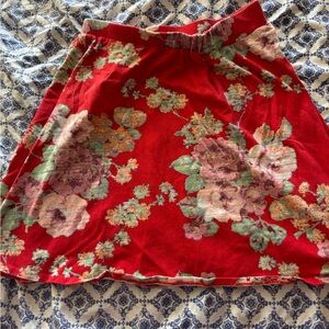 Xhilaration Vibrant Red Patterned Skirt